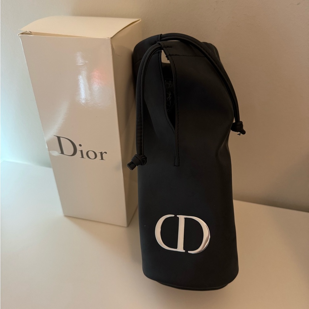 Dior Black Brush Holder Bag with Iconic Logo